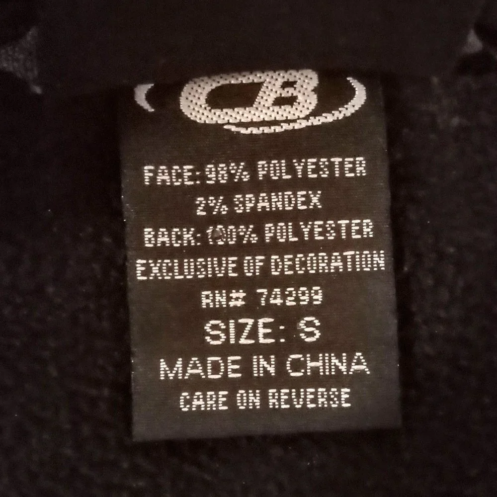 CB Grey Black Fleece Lined Zip Front Hooded Jacket